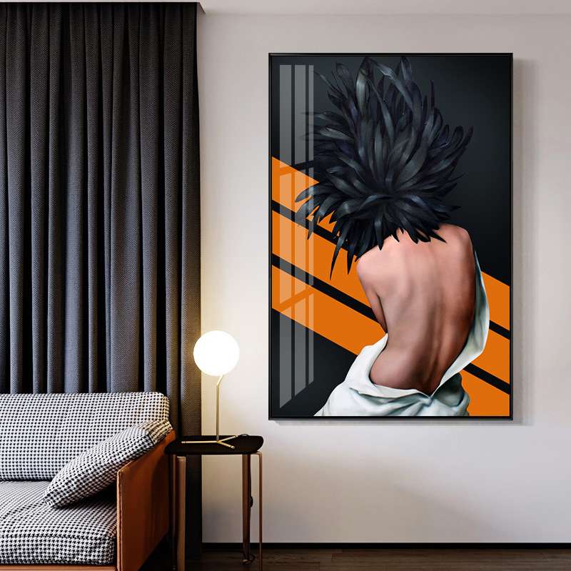 抽象后现代创意人物羽毛少女玄关装饰画客厅书房墙画走廊卧室挂画