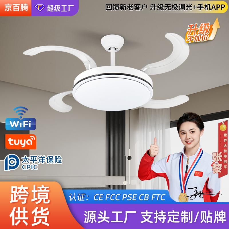 隐形风扇灯2025新款吸顶家用客厅餐厅吊扇灯护眼静音卧室风扇吊灯