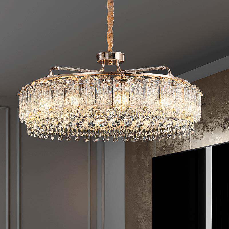 后现代轻奢水晶灯客户吊灯led灯卧室餐厅灯中山厂家