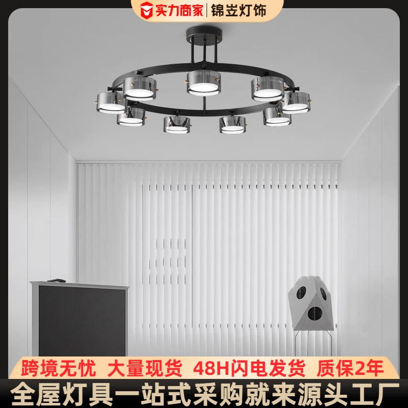 意式极简客厅吸顶灯轻奢创意现代简约设计师高端全铜卧室房间灯具