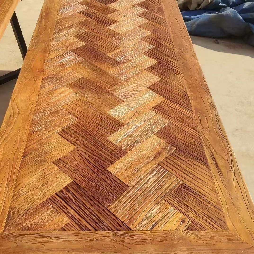 老榆木面板茶桌餐桌做旧风格大板桌吧台餐桌飘窗板实木洽谈桌椅,电子元器件市场,其它元器件,淘宝优惠券,粉丝福利购,淘宝优惠卷