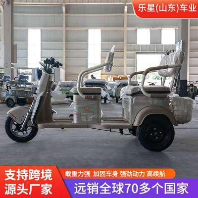 载人小型休闲代步车载人不颠簸电动三轮车高亮大灯大功率三轮车