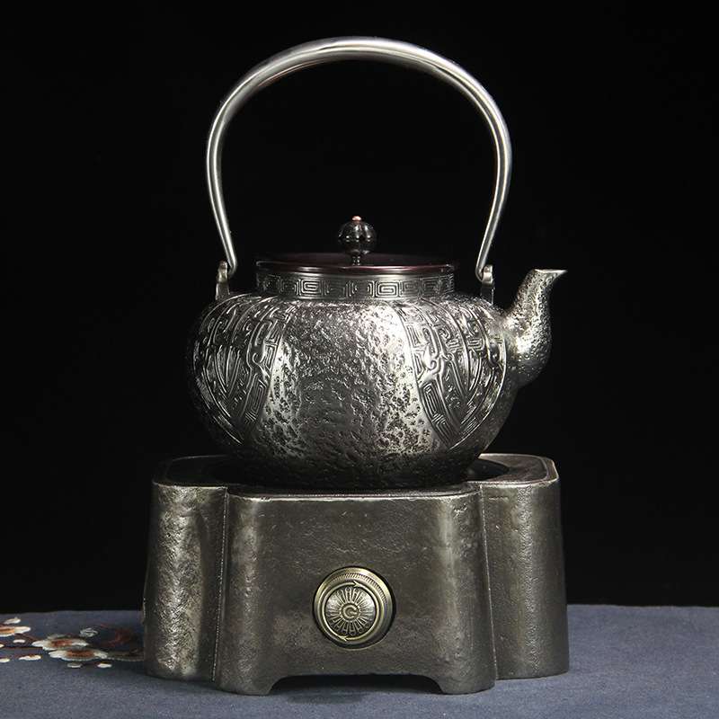 高端砂铁壶纯手工铸铁茶壶煮水泡茶家用电陶炉煮茶炉养生茶具套装