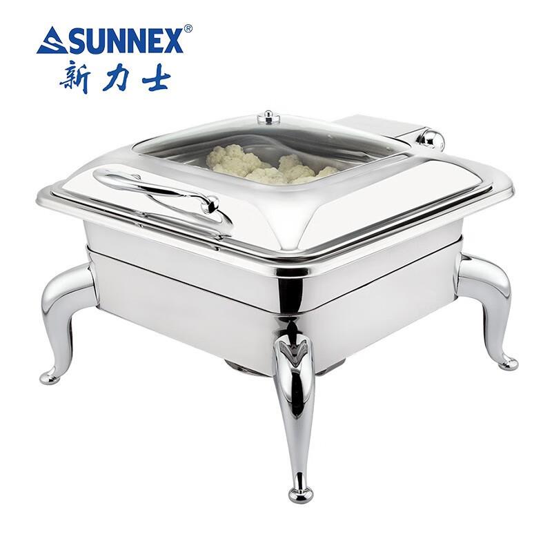 SUNNEX热娜亚系列方形餐炉布菲炉5.5升 合金腿保温炉早餐炉W35300