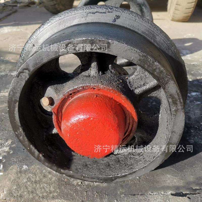 矿用平板车轮空心轮对300*600实心轮载重三吨钢轨火车轮
