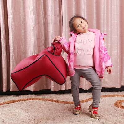 旅行便携折叠mini口袋座椅随身软座免工具充气儿童靠背椅1835