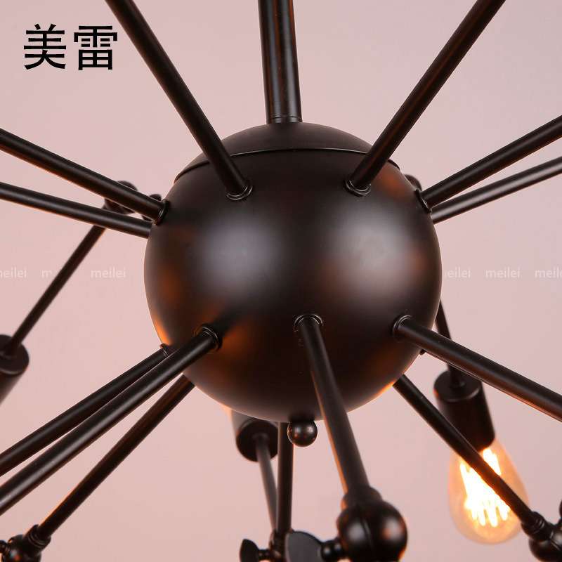 蜘蛛吊灯简约现代服装店理发店专用灯创意装饰超亮网红工业风灯具