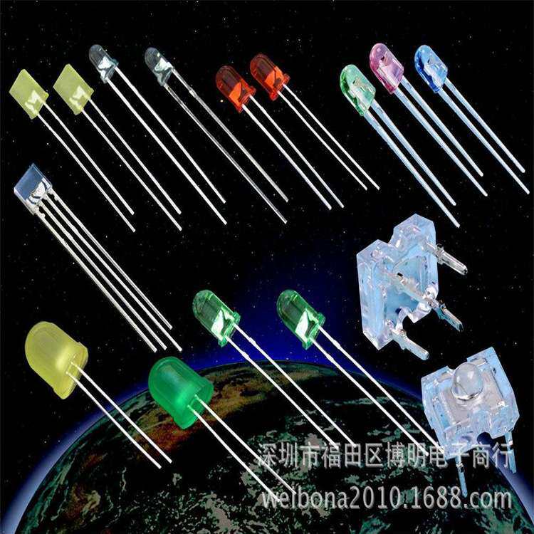 LED指示灯f5mm红绿双色共阴 大量双色三色共阴共阳现货供应