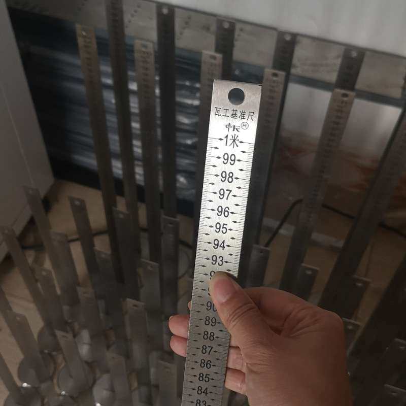 1米方管瓦工尺 等高尺铺地砖专用工具水平标高尺瓦工标尺刻度尺