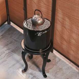 立木堂北美雪松木火钵套组茶空间围炉煮茶碳炉桌碳炉茶几组合套装