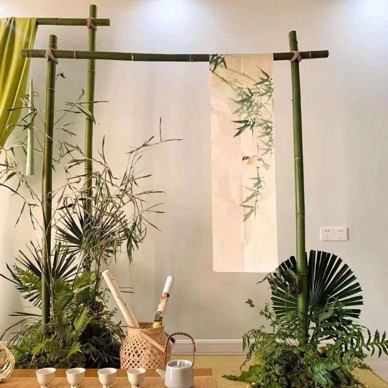 婚庆拱门道具竹子架子展示架婚礼中式户外竹竿装饰竹架美陈迎宾架