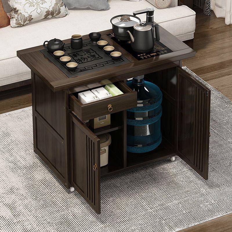 移动茶桌小茶台家用沙发边几非实木茶几茶具套装烧水壶一体茶水柜