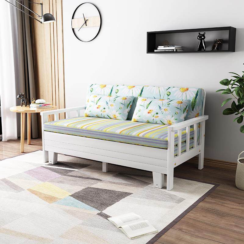 实木沙发床客厅抽拉式伸缩可折叠多功能双人床推拉式办公室两用床,电子元器件市场,其它元器件,淘宝优惠券,粉丝福利购,淘宝优惠卷