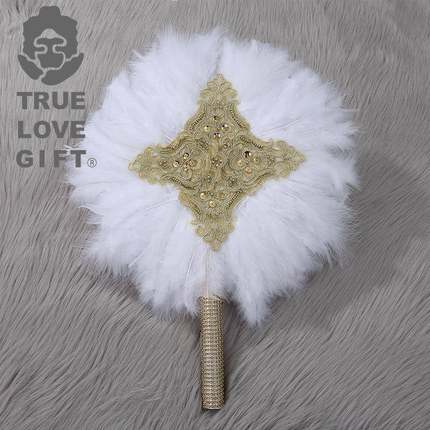 古风仙气羽毛扇汉服配饰舞台表演舞蹈扇儿童扇摄影创意团扇手持扇