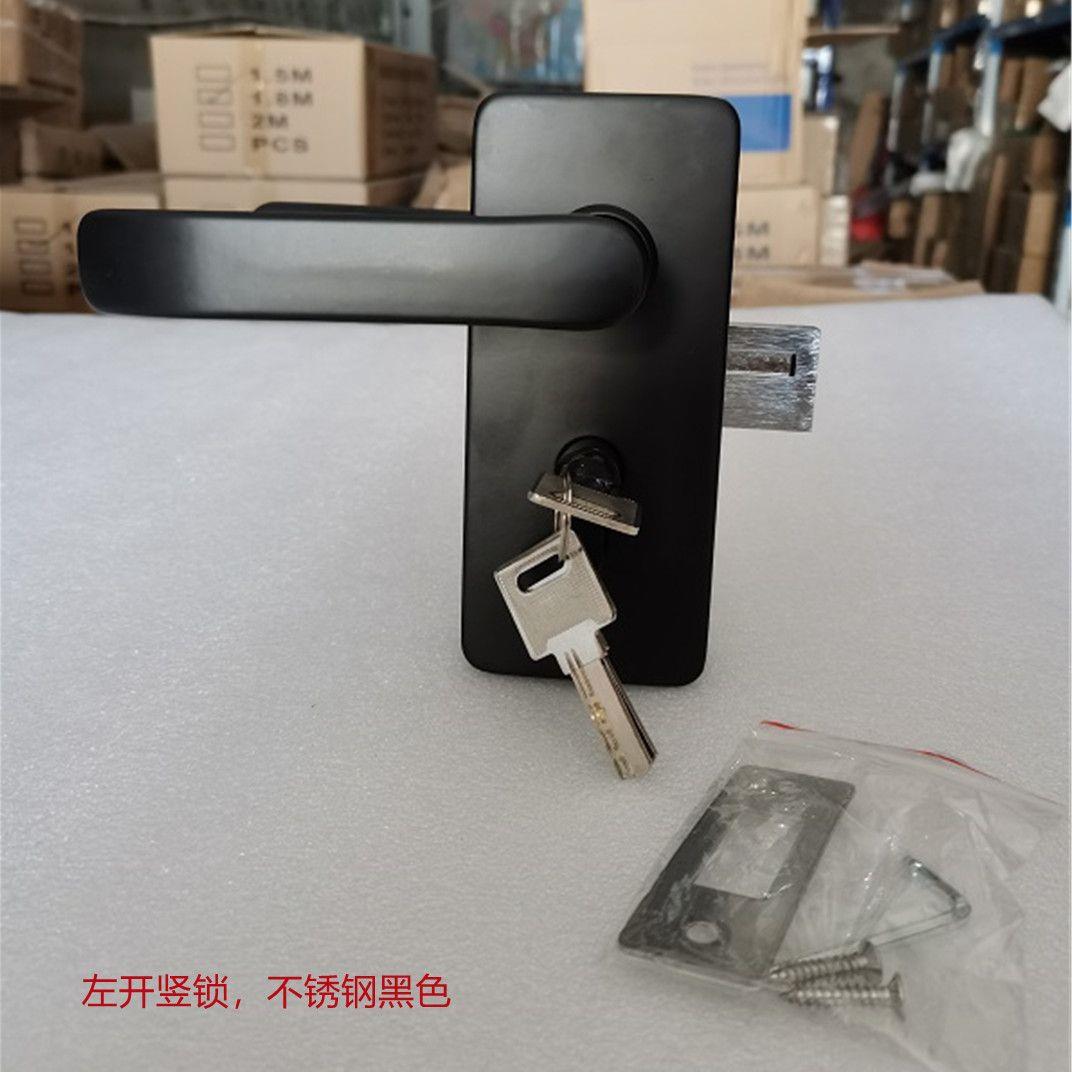 不锈钢玻璃门竖锁高隔断