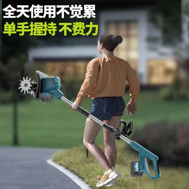 电动手持锂电微耕机农用除草开沟旋耕机小型家用挖地翻土电动锄头