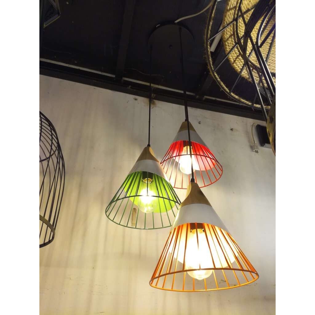 闽福州田园吊灯loft设计师LED灯餐厅咖啡厅吧台铁艺麻绳个性吊灯