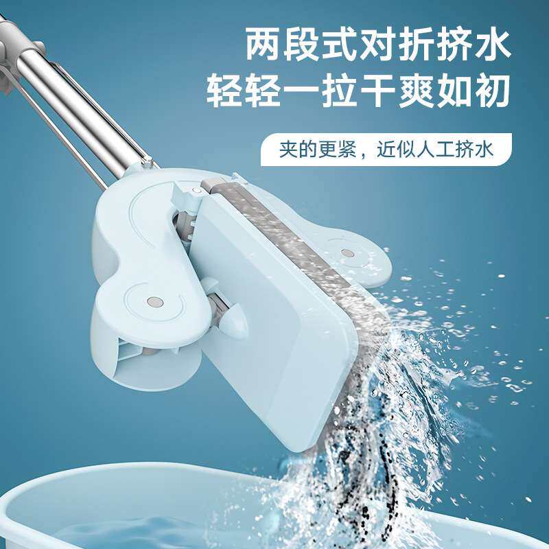 拖把免手海绵家用神器平板一拖拖地对折懒人吸水胶棉拖布大号
