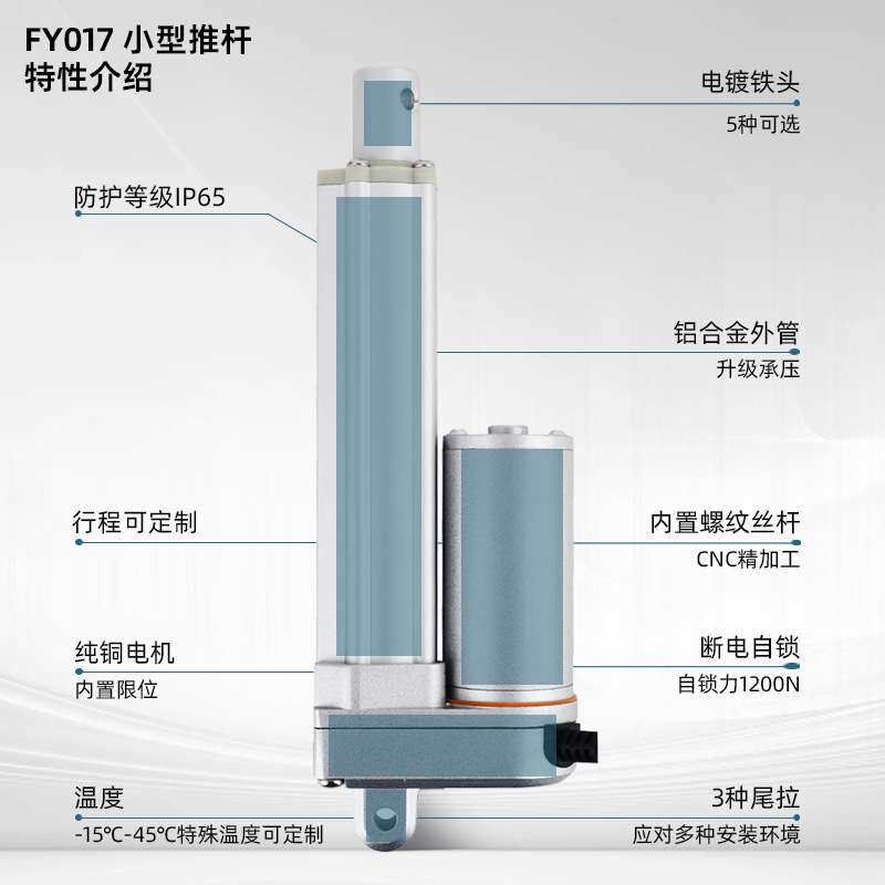 飞亚电动推杆直流电机微型伸缩杆同步升降杆线性驱动智能升降器