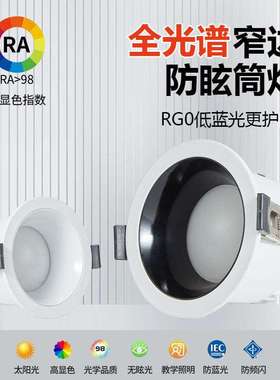 筒灯led正规中山灯具新款防眩护眼客厅家用孔灯全铝走廊灯无主灯