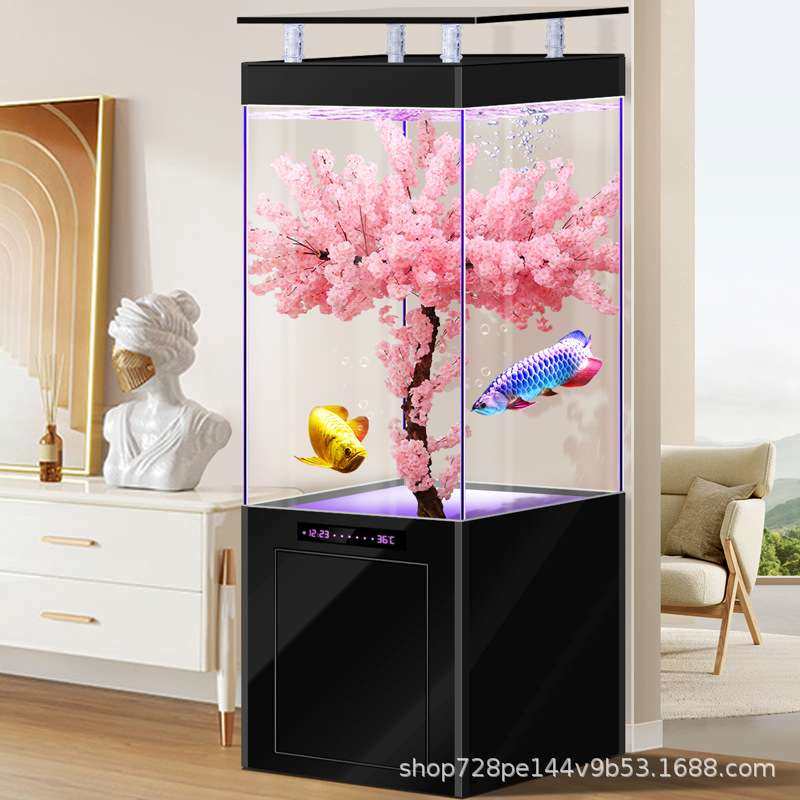 2025新款家用客厅大中小型鱼缸超白玻璃懒人免换水族箱底滤金鱼缸,鲜花速递/花卉仿真/绿植园艺,割草机/草坪机,淘宝优惠券,粉丝福利购,淘宝优惠卷