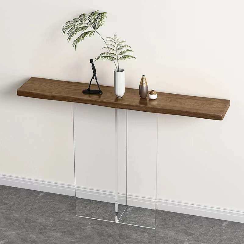 轻奢亚克力玄关桌子靠墙新中式实木艺术玄关台入户玄关柜简约现代,鲜花速递/花卉仿真/绿植园艺,割草机/草坪机,淘宝优惠券,粉丝福利购,淘宝优惠卷