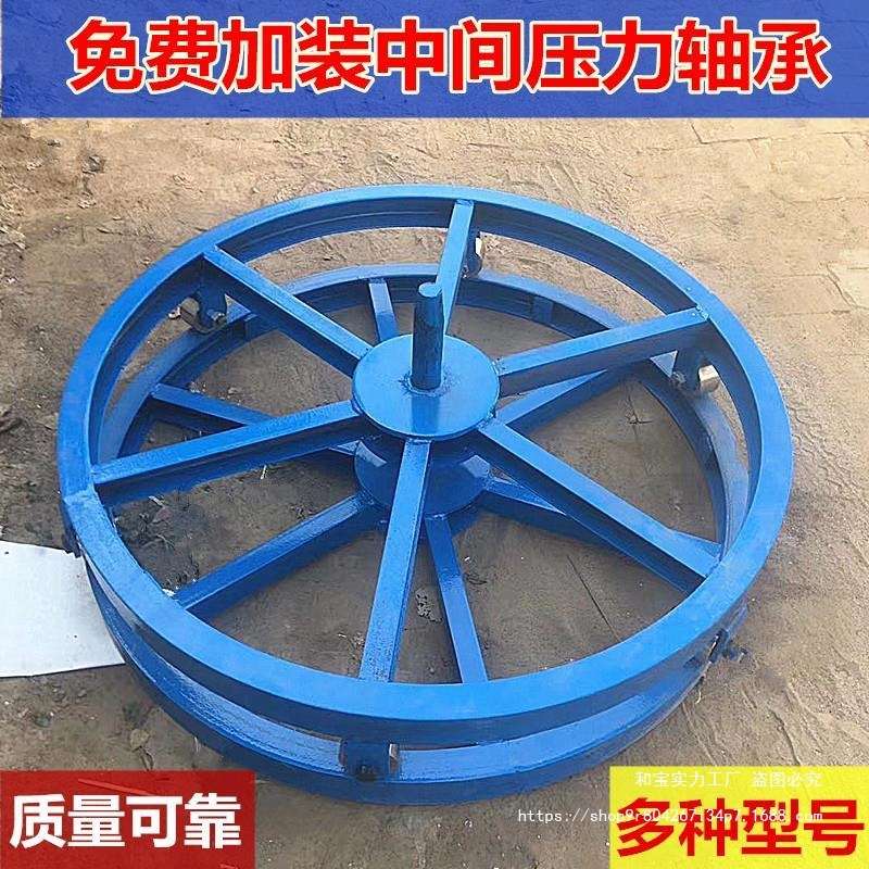 热销加强加厚槽钢放线盘圆盘卧式放线架电缆铁盘钢绞线放线支架