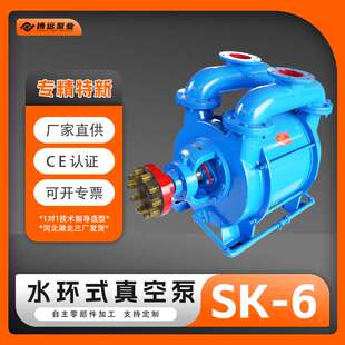 SK-6水环式真空泵压缩空气负压工业抽真空设备气体输送泵铸铁自吸