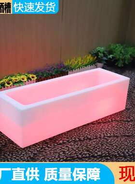 潮流个性  LED发光塑料冰桶 红酒冰桶 多功能夜光花盆 滚塑冰酒槽