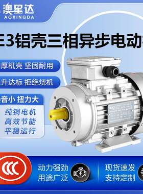 YE3铝壳三相异步电机4kw-4 380V415v 50hz60hzB3设备配套全铜电机