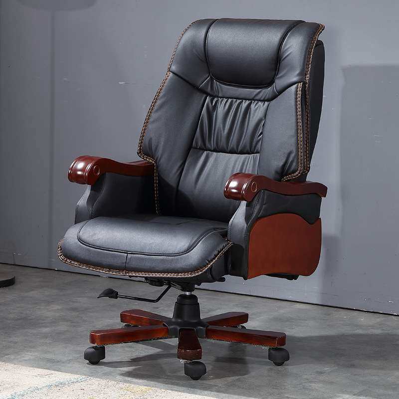 现代简约西皮转椅老板经理办公大班椅可躺带轮子高靠背电脑椅