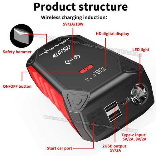 Manufacturer Car Battery Charger Power Bank Car Jump Starter