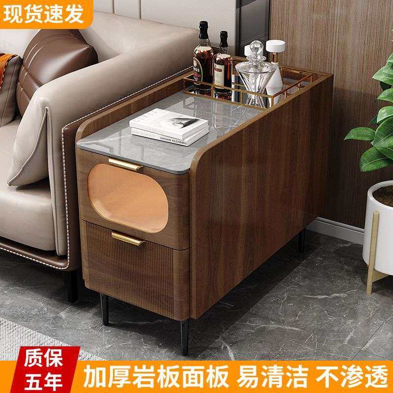 沙发边几柜轻奢网红小茶几侧边柜夹缝岩板高档客厅沙发旁边角几窄,鲜花速递/花卉仿真/绿植园艺,割草机/草坪机,淘宝优惠券,粉丝福利购,淘宝优惠卷