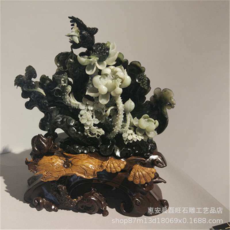 石雕花篮欧式工艺品家居装饰摆件 纳福花开富贵雕刻厂家直销