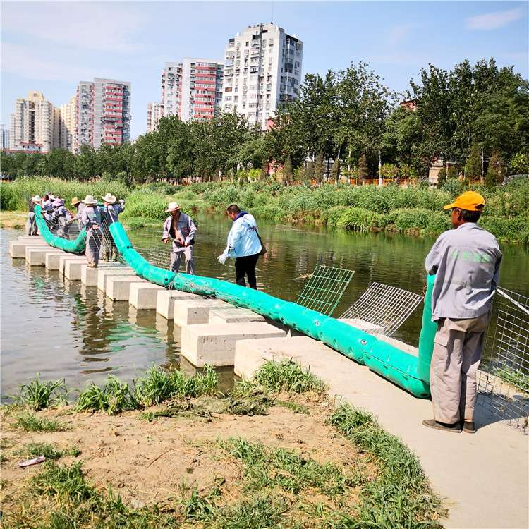 海上疏浚浮筒 水上垃圾治理拦遮浮漂 老旧河改造拦漂浮排安装方法