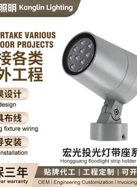 led宏光投光灯户外防水绿植cob射树灯照墙投光灯草坪庭院景观灯