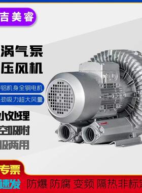 2RB-510漩涡式气泵风刀吹水珠1600w蓄粪发酵曝气高压鼓风机1.6kw