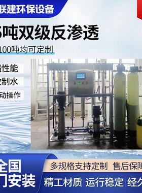 0.5吨RO双级反渗透设备工业纯水设备去离子过滤原纯净水器软水