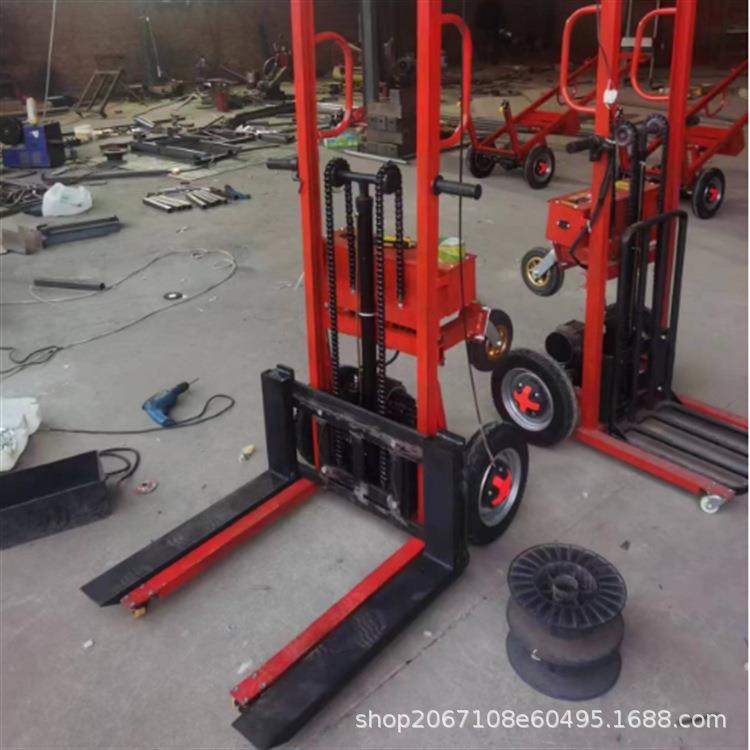 电动叉车液压升降搬运车曲臂式电动老虎车加重型便捷堆高手推车