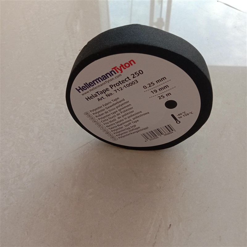 712-10003 电绝缘胶带,聚酯膜, 黑色, 19 mm x 25 m