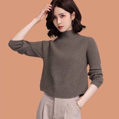 高领打底衫女高端轻奢高级感小个子半高领毛衣女士2025秋冬新款洋