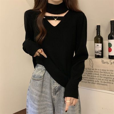 打底衫女内搭可外穿冬大码女装遮肚子镂空长袖打底衫秋冬胖mm毛衣