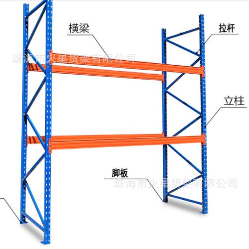 仓储货架重型货架横梁货架托盘货架叉车货架瓷砖货架层载重3吨