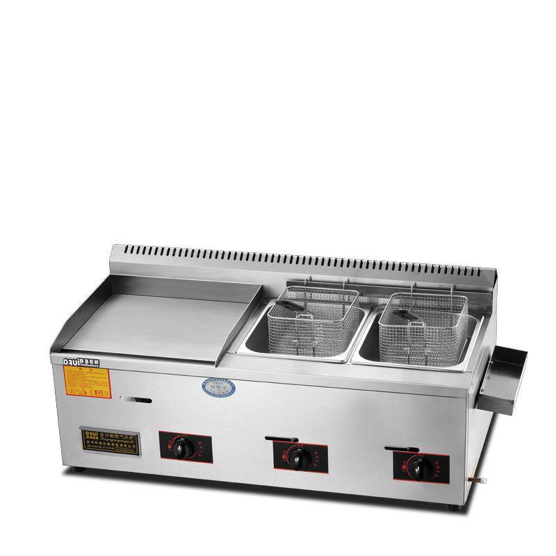 扒炉油炸锅组合炉铁板烧关东煮一体机煎手抓饼铁板鱿鱼炸串设备