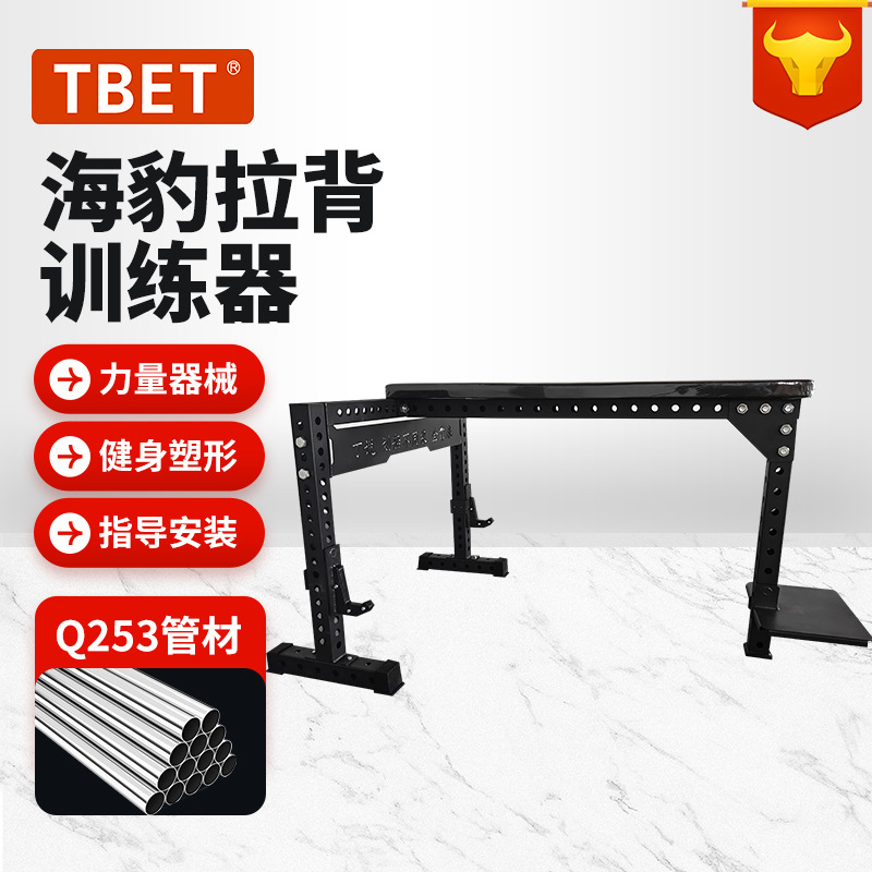 海豹拉背健身器材杠铃硬拉背部肌肉训练俯身划船高拉背部隔离运动