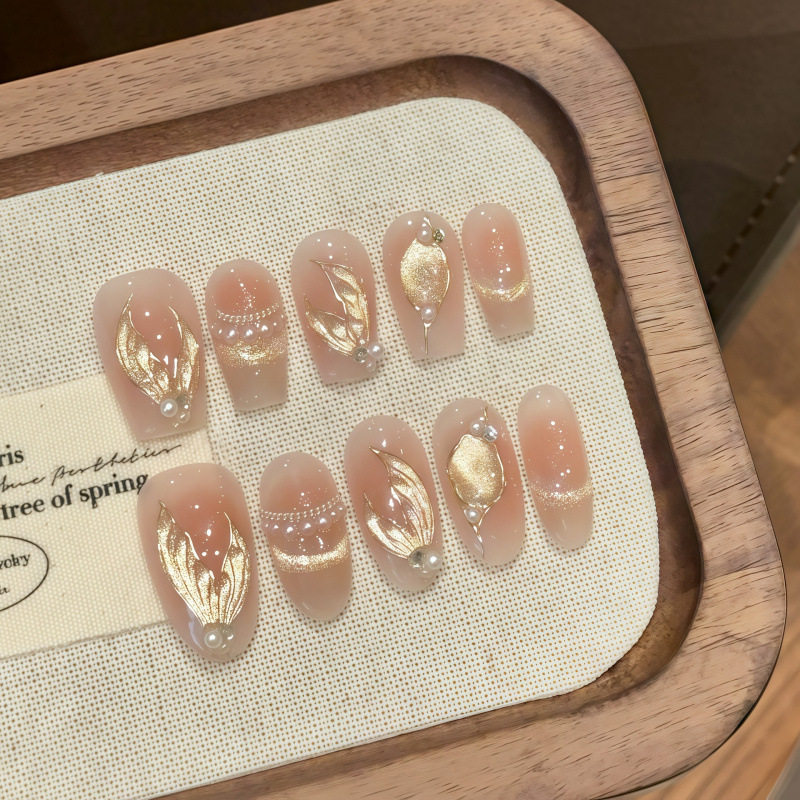 指尖美学【人鱼姬】高端手工穿戴甲梦幻鱼尾猫眼珍珠手绘美甲贴片,彩妆/香水/美妆工具,穿戴甲/甲片,淘宝优惠券,粉丝福利购,淘宝优惠卷