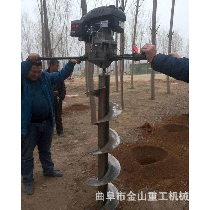 加厚型植树机春季栽树挖坑机汽油挖坑机