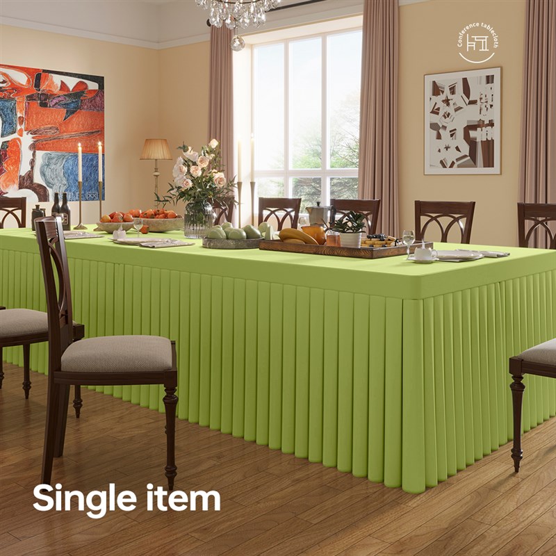 酒店活动布置展会长方形长桌w商务长条大会议桌桌布套罩定制高级