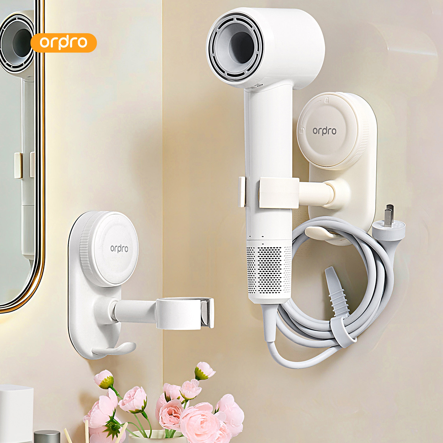 吸盘吹风机支架懒人解放双手卫生间壁挂电吹风筒收纳架神器置物架