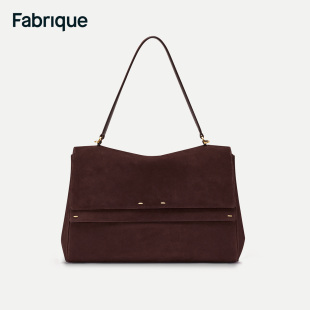 双盖公文包高质感雾面磨砂牛皮大容量单肩斜挎手提双肩 Fabrique